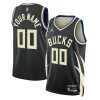 Raffinato Milwaukee Bucks Jordan Brand Unisex 2022/23 Swingman Custom Jersey Statement Edition Black per gli appassionati