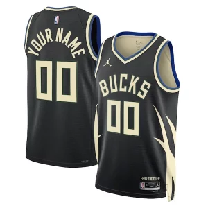 Raffinato Milwaukee Bucks Jordan Brand Unisex 2022/23 Swingman Custom Jersey Statement Edition Black per gli appassionati