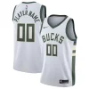 Ottimo Robusto Milwaukee Bucks Nike 2020/21 Swingman Custom Jersey Association Edition White per gli appassionati