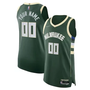 Classico Bellissimo Cool Milwaukee Bucks Nike 2021/22 Diamond Authentic Custom Jersey Icon Edition Hunter Green per gli appassionati