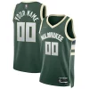 Versatile Delizioso Milwaukee Bucks Nike 2021/22 Diamond Swingman Custom Jersey Icon Edition Hunter Green per gli appassionati