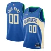 Attraente Cool Milwaukee Bucks Nike Unisex 2023/24 Custom Swingman Jersey Royal City Edition per gli appassionati