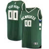 Incantevole Milwaukee Bucks Youth Fast Break Custom Replica Jersey Hunter Green Icon Edition per gli appassionati