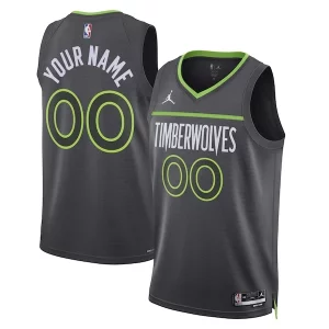 Duraturo Minnesota Timberwolves Jordan Brand Unisex 2022/23 Swingman Custom Jersey Statement Edition Black per gli appassionati