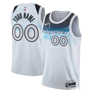 Raffinato Stupendo Versatile Minnesota Timberwolves Nike Unisex 2024/25 Custom Swingman Jersey City Edition White per gli appassionati