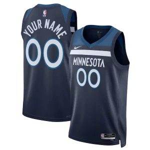 Gorgeous Fantastico Minnesota Timberwolves Nike Unisex Swingman Custom Jersey Navy Icon Edition per gli appassionati