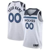 Comodo Prestigioso Minnesota Timberwolves Nike Unisex Swingman Custom Jersey White Association Edition per gli appassionati