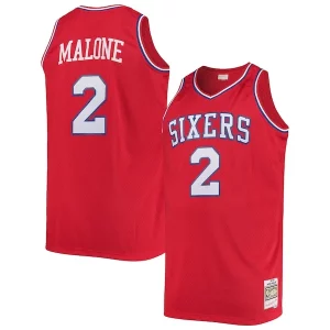 Duraturo Carino Moses Malone Philadelphia 76ers 1982/83 Big & Tall Hardwood Classics Swingman Jersey Red per gli appassionati
