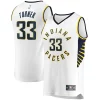 Comodo Pratico Fascinante Myles Turner Indiana Pacers Fast Break Replica Player Jersey White Association Edition per gli appassionati