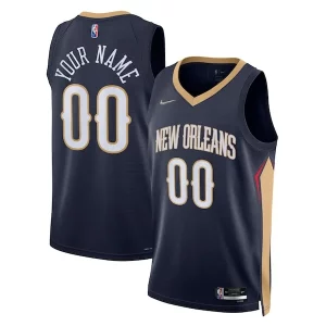Accattivante New Orleans Pelicans Nike 2021/22 Diamond Swingman Custom Jersey Icon Edition Navy per gli appassionati