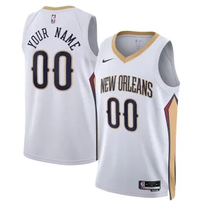 Fascinante New Orleans Pelicans Nike Unisex Swingman Custom Jersey White Association Edition per gli appassionati