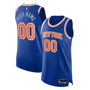 Classico New York Knicks Nike 2021/22 Diamond Swingman Authentic Custom Jersey Icon Edition Blue per gli appassionati