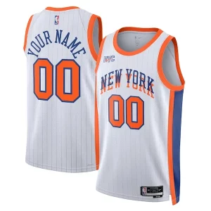 Resistente Pratico Magnifico New York Knicks Nike Unisex 2024/25 Custom Swingman Jersey City Edition White per gli appassionati