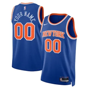 Cool Robusto New York Knicks Nike Unisex Swingman Custom Jersey Blue Icon Edition per gli appassionati