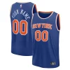 Fascinante Attraente Delizioso New York Knicks Custom Fast Break Jersey Blue Icon Edition per gli appassionati