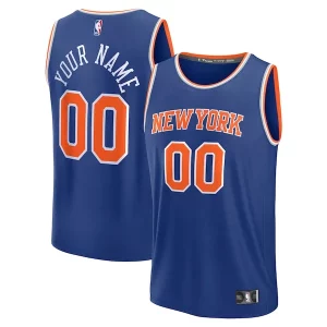 Fascinante Attraente Delizioso New York Knicks Custom Fast Break Jersey Blue Icon Edition per gli appassionati