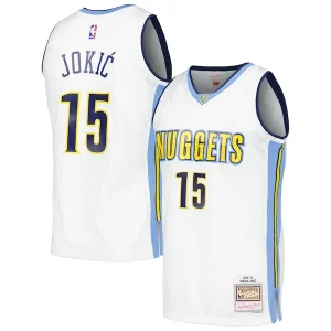 Comodo Magnifico Nikola Jokic Denver Nuggets 2016/17 Throwback Swingman Jersey White per gli appassionati
