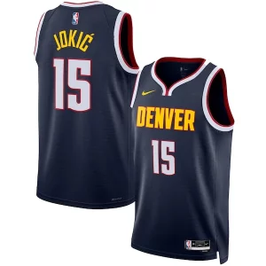 Bellissimo Elegante Ottimo Nikola Jokic Denver Nuggets Nike Unisex Swingman Jersey Icon Edition Navy per gli appassionati