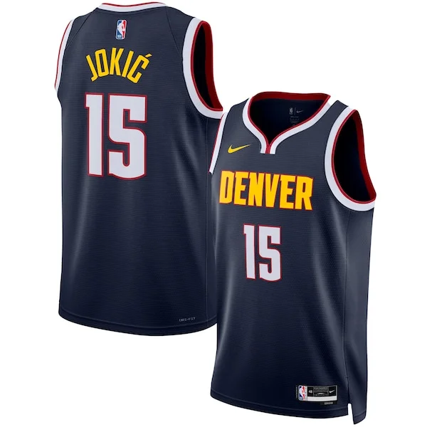 Bellissimo Elegante Ottimo Nikola Jokic Denver Nuggets Nike Unisex Swingman Jersey Icon Edition Navy per gli appassionati