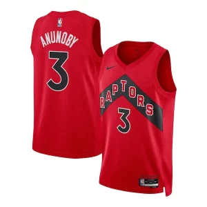Comodo OG Anunoby Toronto Raptors Nike Unisex Swingman Jersey Icon Edition Red per gli appassionati