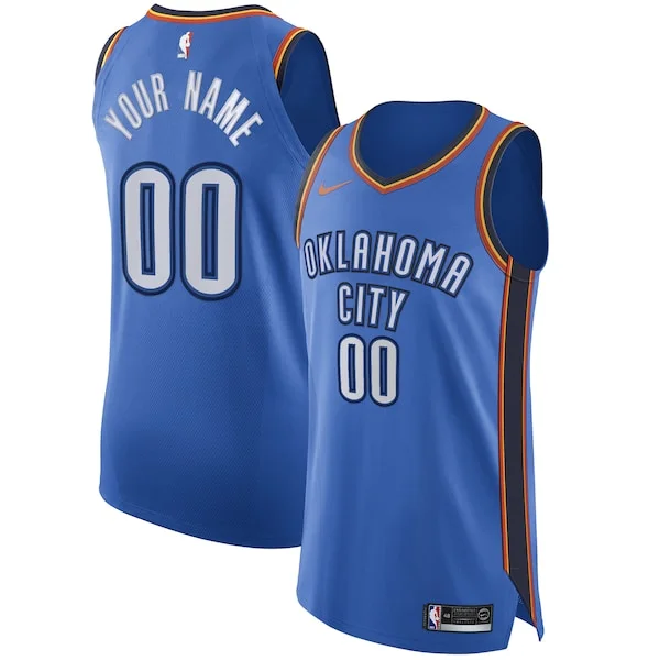 Fantastico Classico Lussuoso Oklahoma City Thunder Nike Authentic Custom Jersey Blue Icon Edition per gli appassionati