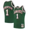 Accattivante Classico Oscar Robertson Milwaukee Bucks 1971/72 Hardwood Classics Swingman Jersey Green per gli appassionati
