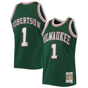 Meraviglioso Fascinante Oscar Robertson Milwaukee Bucks 1996/97 Hardwood Classics NBA 75th Anniversary Diamond Swingman Jersey Green per gli appassionati