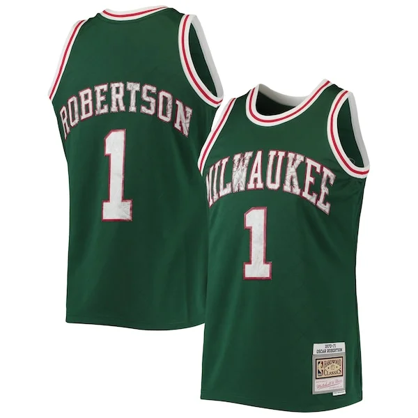 Meraviglioso Fascinante Oscar Robertson Milwaukee Bucks 1996/97 Hardwood Classics NBA 75th Anniversary Diamond Swingman Jersey Green per gli appassionati