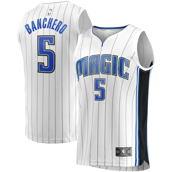 Resistente Accattivante Robusto Paolo Banchero Orlando Magic Fast Break Association Jersey White per gli appassionati