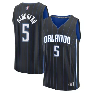 Incantevole Carino Paolo Banchero Orlando Magic Fast Break Replica Player Jersey Icon Edition Black per gli appassionati