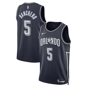 Moderno Paolo Banchero Orlando Magic Nike Unisex 2023/24 Swingman Jersey Navy City Edition per gli appassionati