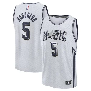Classico Paolo Banchero Orlando Magic Youth 2024/25 Fast Break Player Jersey City Edition Silver per gli appassionati