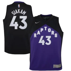 Moderno Pascal Siakam Toronto Raptors Nike Youth 2020/21 Swingman Player Jersey Black/Purple Earned Edition per gli appassionati