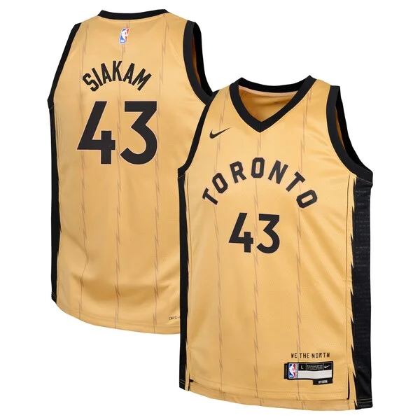 Accattivante Trendy Sofisticato Pascal Siakam Toronto Raptors Nike Youth Swingman Replica Jersey City Edition Gold per gli appassionati