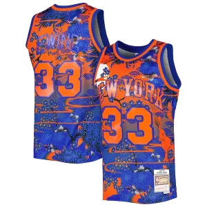 Magnifico Classico Patrick Ewing New York Knicks 1985/86 Hardwood Classics Lunar New Year Swingman Jersey Blue per gli appassionati