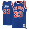 Resistente Patrick Ewing New York Knicks 1991/92 Hardwood Classics Swingman Jersey Blue per gli appassionati