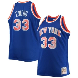 Prestigioso Ottimo Patrick Ewing New York Knicks Big & Tall 1991/92 NBA 75th Anniversary Diamond Swingman Jersey Blue per gli appassionati
