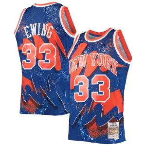 Delizioso Fascinante Trendy Patrick Ewing New York Knicks Hardwood Classics 1991/92 Hyper Hoops Swingman Jersey Blue per gli appassionati