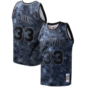 Carino Delizioso Patrick Ewing New York Knicks Hardwood Classics 1991/92 Tie Dye Swingman Jersey Black per gli appassionati