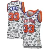 Robusto Stupendo Patrick Ewing New York Knicks Women's 1991 Doodle Swingman Jersey White per gli appassionati