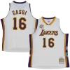 Sofisticato Pau Gasol Los Angeles Lakers Unisex Hall of Fame Class of 2023 Throwback Swingman Jersey White per gli appassionati