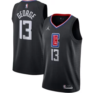 Classico Paul George LA Clippers Jordan Brand 2020/21 Swingman Jersey Statement Edition Black per gli appassionati