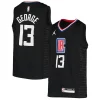 Lussuoso Paul George LA Clippers Jordan Brand Youth 2020/21 Swingman Player Jersey Black Statement Edition per gli appassionati