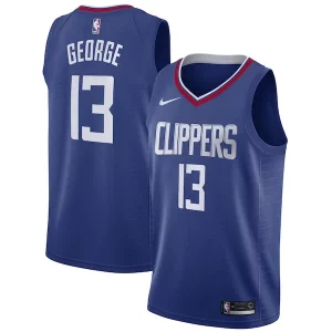 Meraviglioso Trendy Ottimo Paul George LA Clippers Nike 2019/20 Swingman Jersey Blue Icon Edition per gli appassionati