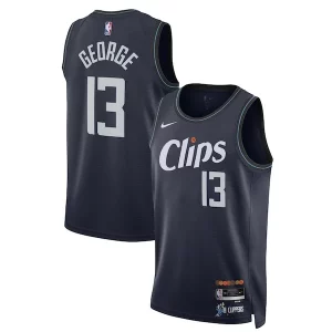 Magnifico Paul George LA Clippers Nike Unisex 2023/24 Swingman Jersey Navy City Edition per gli appassionati