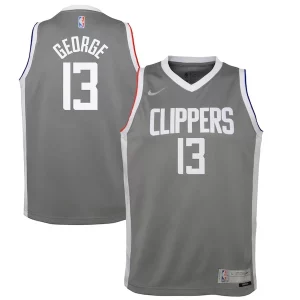 Duraturo Moderno Ottimo Paul George LA Clippers Nike Youth 2020/21 Swingman Player Jersey Gray Earned Edition per gli appassionati