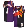 Splendido Prestigioso Resistente Penny Hardaway Phoenix Suns Hardwood Classics 1999/00 Split Swingman Jersey Purple/Black per gli appassionati
