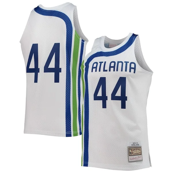 Meraviglioso Robusto Magnifico Pete Maravich Atlanta Hawks 1970/71 Hardwood Classics Swingman Jersey White per gli appassionati