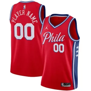 Moderno Fantastico Philadelphia 76ers Jordan Brand Swingman Custom Jersey Statement Edition Red per gli appassionati