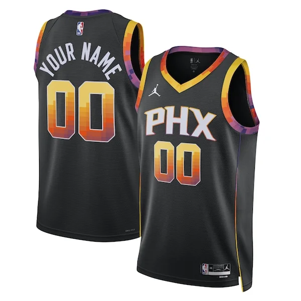 Trendy Carino Phoenix Suns Jordan Brand Unisex 2022/23 Swingman Custom Jersey Statement Edition Black per gli appassionati
